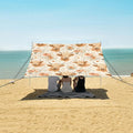 ALAZA Cattle Flower Pattern Beach Tent Sun Shelter Portable Canopy Sunshade for Outdoor Camping Picnics Backyard Fun 10x9 ft