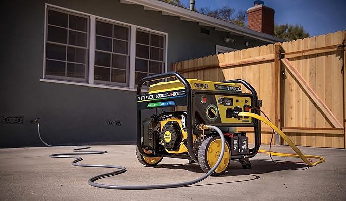 Champion Power Equipment 5000-Watt Electric Start Tri Fuel RV Ready Portable Generator with CO Shield
