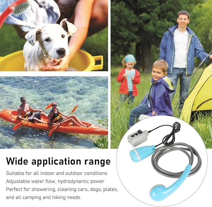 JEOZBM Portable Outdoor Shower Portable Camping Shower Outdoor Shower Skull for Hiking Pet Bath Car Washing
