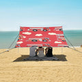 ALAZA Cute Fire Truck Cartoon Beach Tent Sun Shelter Portable Canopy Sunshade for Outdoor Camping Picnics Backyard Fun 10x9 ft
