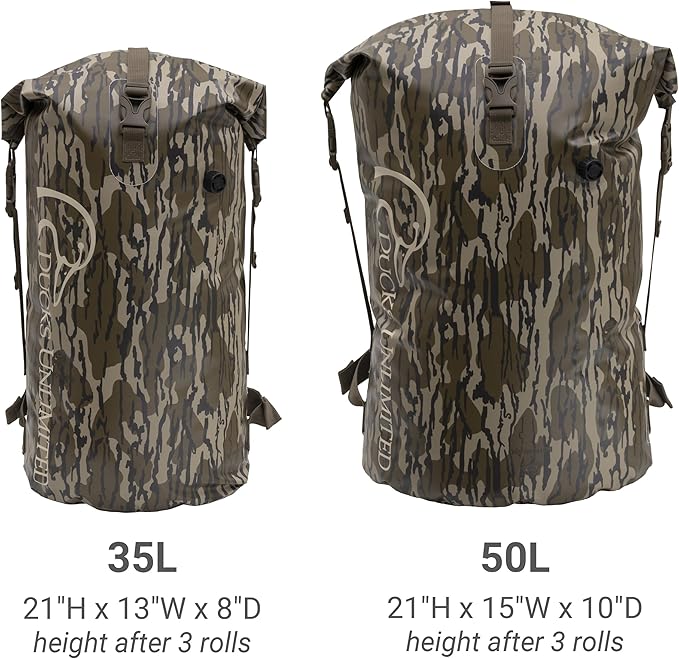 ALPS OutdoorZ Ducks Unlimited Guardian Backpack Dry Bag 50L - Mossy Oak Original Bottomland