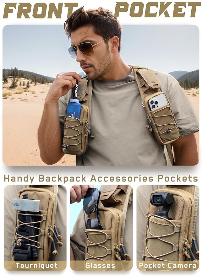 WYNEX Molle Backpack Accessories Pouch of Curve Design Version Tactical Backpack Strap Pouch Hiking Backpack Attachment Pack
