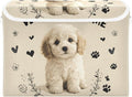 MNSRUU Containers Baskets with Lids Lovely Dog Fabric Foldable Storage Bins Organizer with Lid Collapsible Storage Boxes for Home Bedroom Closet Office