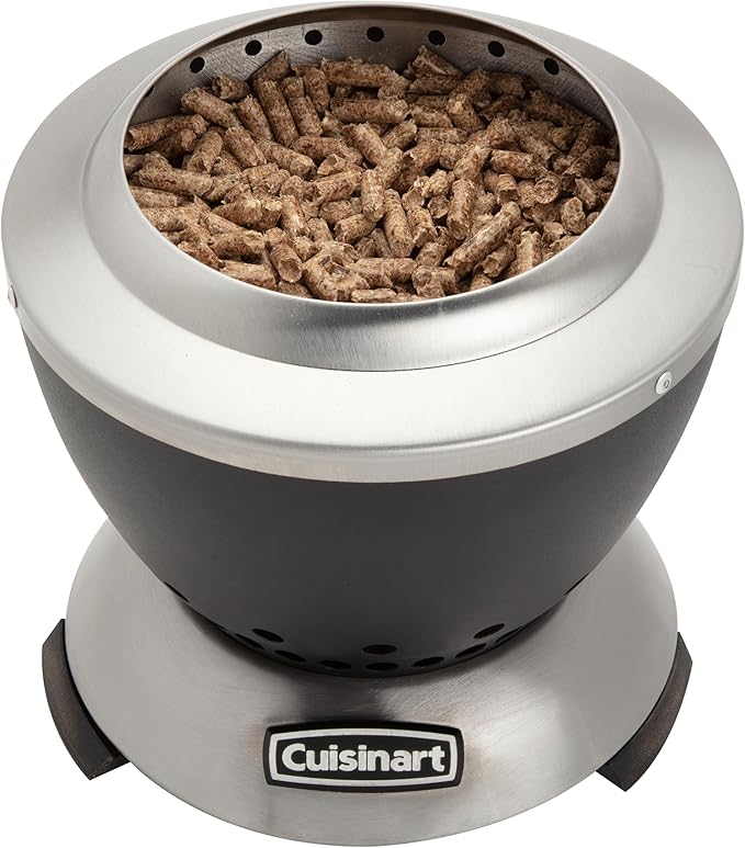 Cuisinart Cleanburn Smokeless Tabletop Fire Pit 7.5” Lightweight Portable Smokeless Fire Pit with Removable Base for Ash &amp Carry Bag Small Outdoor Heater for Patio Camping &amp RV Portable He