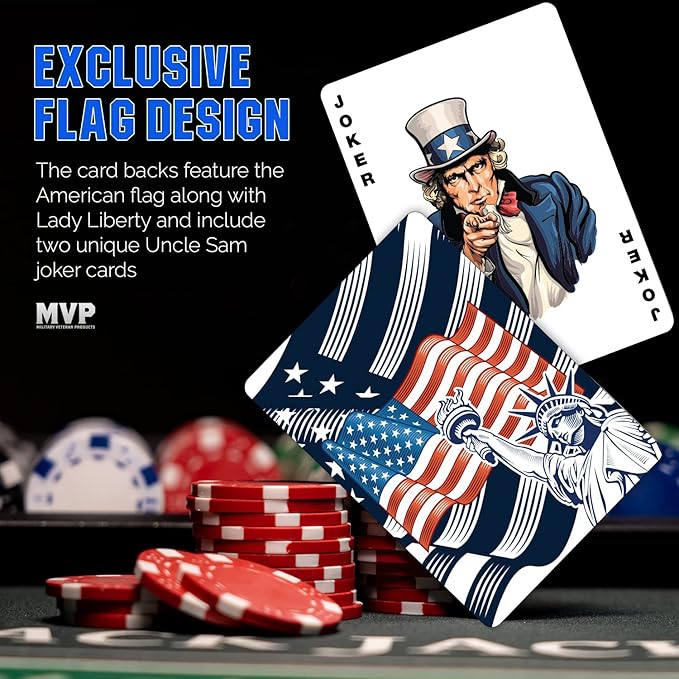American Flag Flask &amp Cards Set Leather-Wrapped USA Hip-Flask with Playing Cards | Disabled Vet Owned SMALL Business | USA-Flag Flask-Card-Set