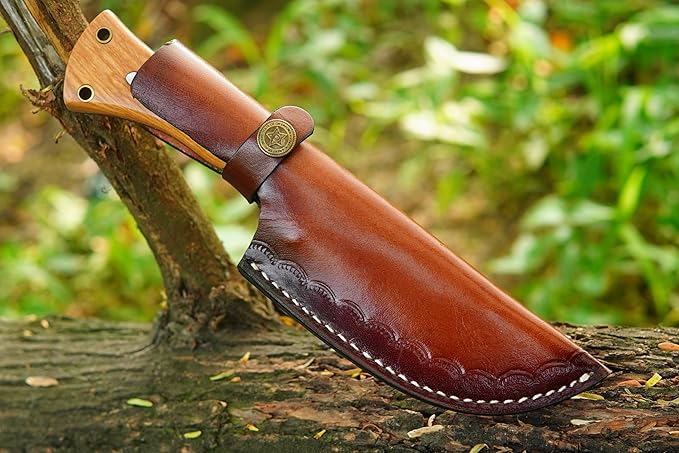 Fixed Blade Knife – Tracker Hunting Knife With Sheath - Tactical Survival Knife For Men - Full Tang High Carbon Steel -