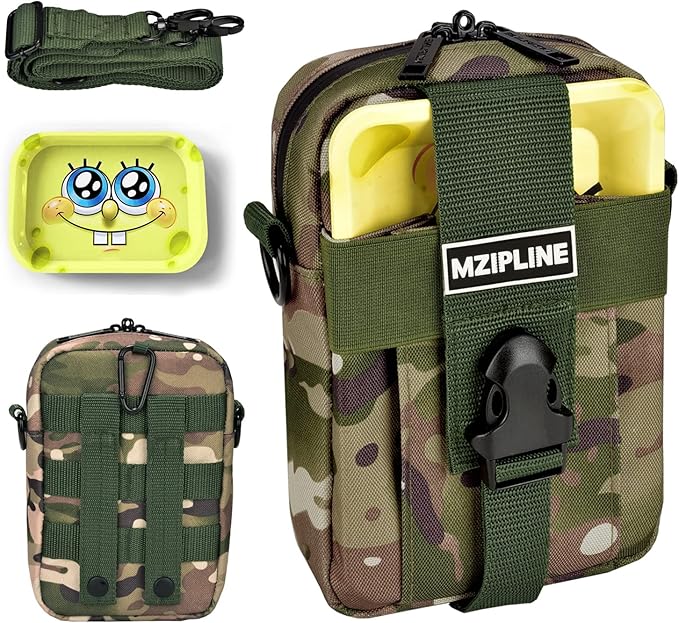 Tactical Package Bag -Smell Proof - Crossbody Sling Shoulder Bags with Carbon Lining for Man