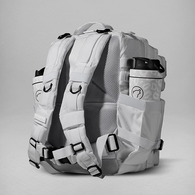 WOLFpak 35L Athletic Gym Backpack (Snow Leopard) Durable 1000D Waterproof Oxford Material with MOLLE Webbing Laptop Pocket &amp Dual Cup Holders Durable Fitness/Travel/Military Daypack
