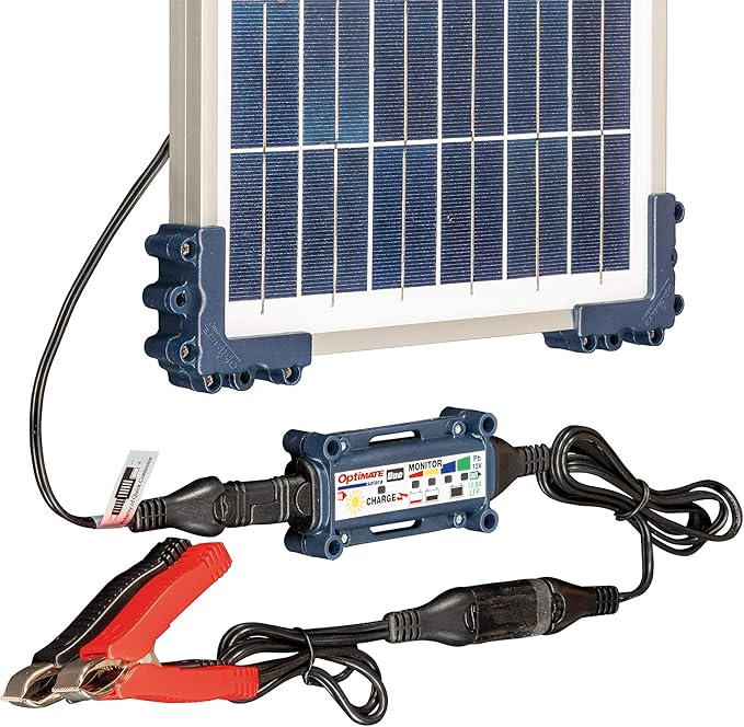 Optimate Solar Duo 10W Travel kit TM522-D1TK 6-Step 12V / 12.8V 0.8A Weatherproof Solar Battery Saving Charger &amp maintainer