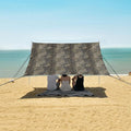 ALAZA Golden Snake Skin Print Beach Tent Sun Shelter UPF50+ Protection Beach Shade Canopy w/ 4 Sandbags for Outdoor Camping Fishing Backyard Fun Picnic 10x9 ft
