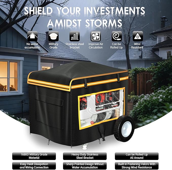 Generator Covers While Running With Stainless Steel Bracket Best Portable Universal Waterproof Heavy-duty Inverter Generator Tent Case Suitable for Westinghouse Champion Firman Predator Hongda