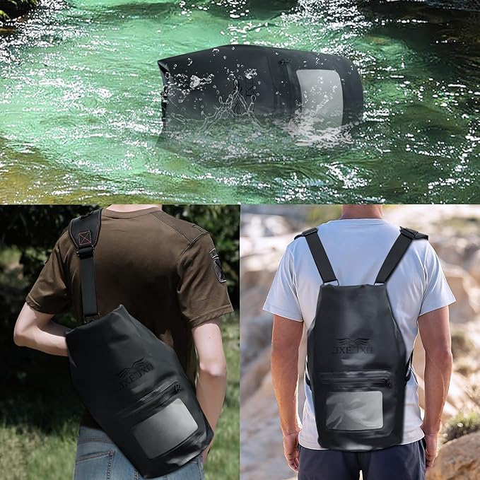 JXE JXO 15L Waterproof Faraday Dry Bag for Electronic Device Security | Military-Grade EMP &amp RFID Signal Blocking Anti-Tracking &amp Hacking Protection Data Privacy Shield for Mobile Devices （M