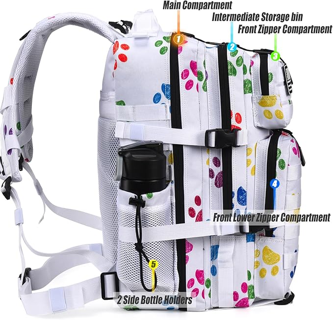 45L Tactical Backpack for Men Women Military Assault Pack with MOLLE Large 3 Day Bug Out Bag for Hiking Camping