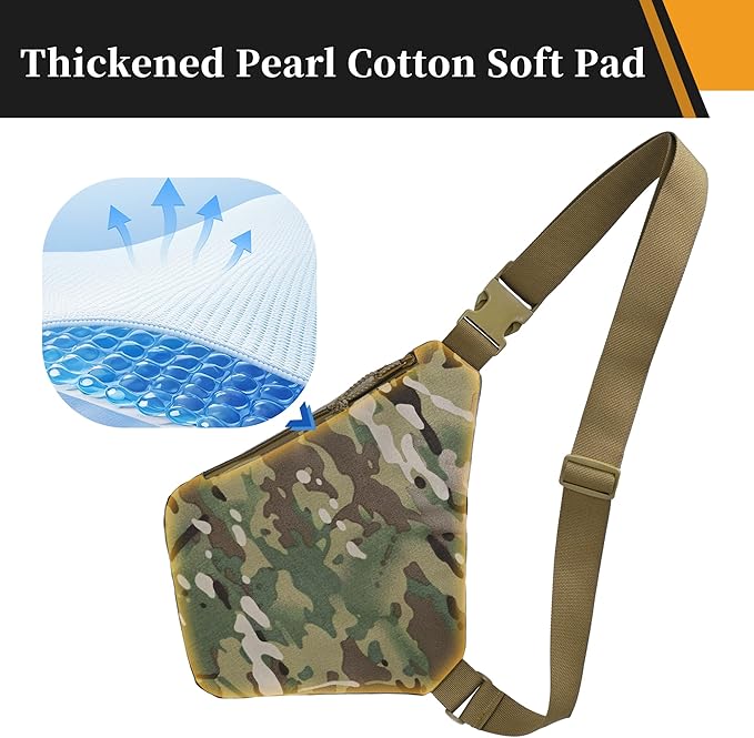 CCW Sling Bag for Concealed Carry Tactical Crossbody Sling Bag with Quick Access Compartment Low Profile Shoulder Chest Bag for Men &amp Women