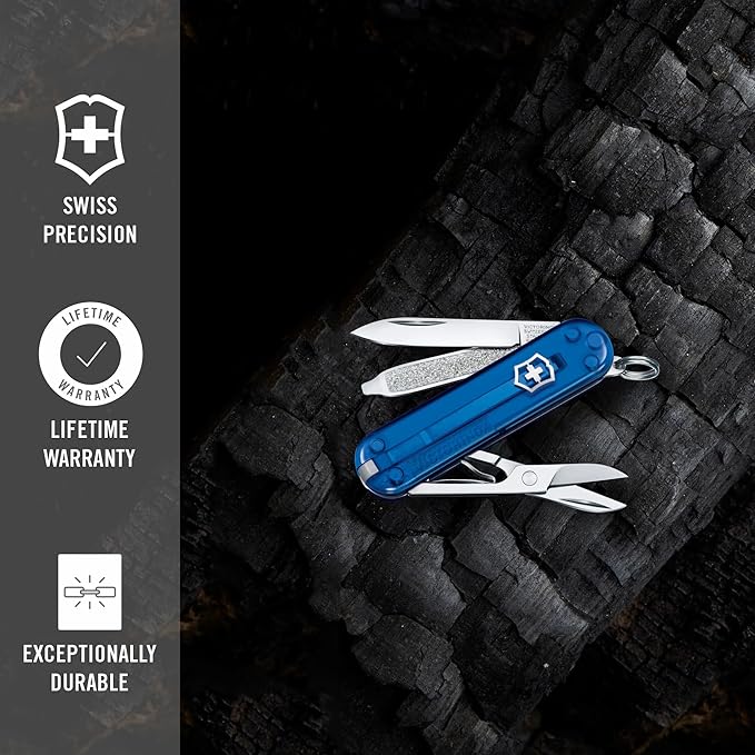 Victorinox Swiss Army Classic SD Pocket Knife (Translucent Sapphire) 58mm