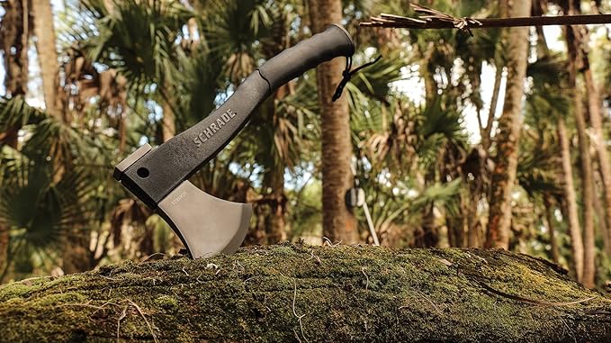 Schrade Delta Class Bedrock Axe with 3Cr13 Stainless Steel for Outdoor Survival