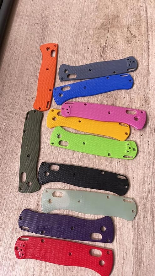 1 Pair G10 Scales Handle Patch Replacement in Pink Color Fits for Bugout 535
