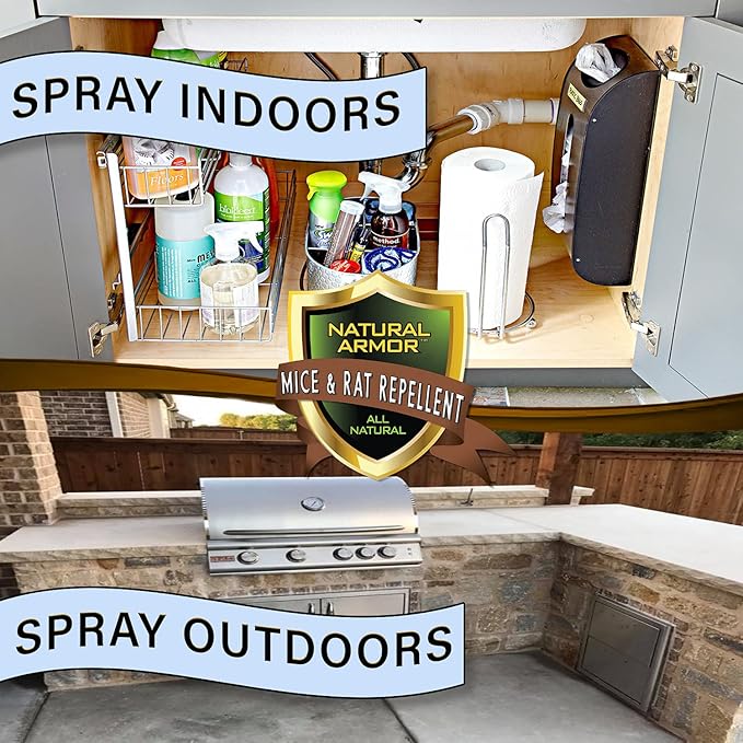 Mice &amp Rat Repellent. Peppermint Repellent for Mice/Mouse Rats &amp Rodents. Natural Spray for Indoor &amp Outdoor Use. 128 OZ Gallon Trigger Sprayer Ready to Use