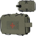 Tactical Medical Bag IFAK Pouch MOLLE First Aid Bag - Horizontal Two-Piece Quick Release Design for Belts Backpacks(OD)