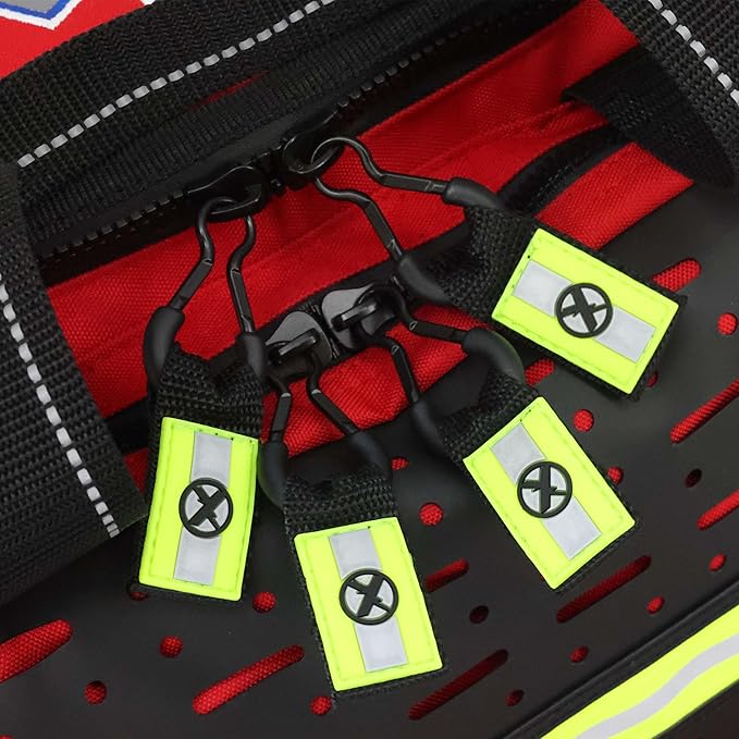 Lightning X Personalized EMT Trauma Bag – Large ALS Medical Bag with 6 Color-Coded Pouches MOLLE Panel Waterproof Bottom Reflective EMS Gear Custom Embroidered Name or Logo | LXMB35
