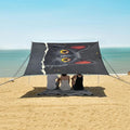 ALAZA Black Cat Beach Tent Sun Shelter UPF50+ Protection Beach Shade Canopy w/ 4 Sandbags for Outdoor Camping Fishing Backyard Fun Picnic 10x9 ft