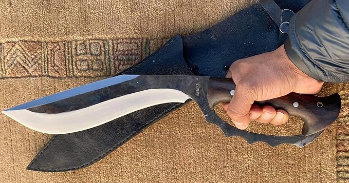 12 D-Guard Handle Farmer Rust free Kukri - Survival Hunting Khukuri High Carbon Steel Fishing Knife Outdoor Camping Tool Activities
