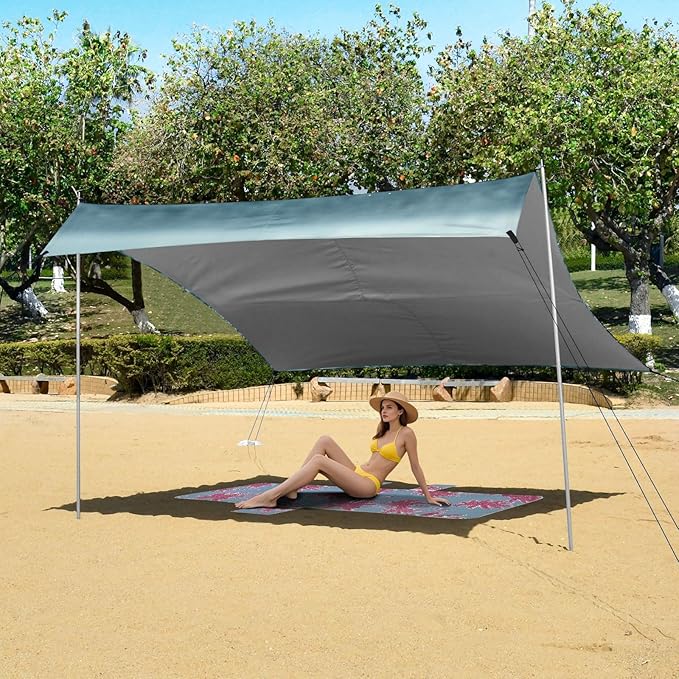 ALAZA The Tail of A Dolphin Sea Beach Tent Sun Shelter Portable Canopy Sunshade for Outdoor Camping Picnics Backyard Fun 10x9 ft