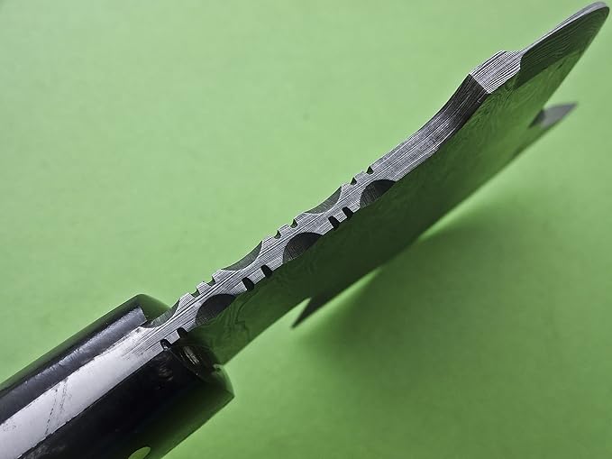 Poshland AX-45 Custom Handmade Damascus Steel 9 Inches Axe - Exotic Wood and Bull Horn Handle