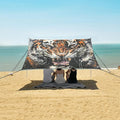 ALAZA Watercolor Tiger Beach Tent Sun Shelter Portable Canopy Sunshade for Outdoor Camping Picnics Backyard Fun 10x9 ft