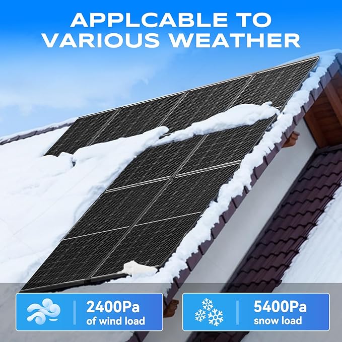 Bifacial 100W Solar Panel Kit with 10A PWM Charge Controller Cables Connectors &amp Mounting Brackets for RV Boat Marine Home Outdoor Off-Grid Solar System (200W Kit)