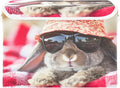 Storage Cube with Lid Rabbit on Beach Print 16.5×12.6×11.8 IN Collapsible Large Capacity Foldable Storage Basket Bin Organizer