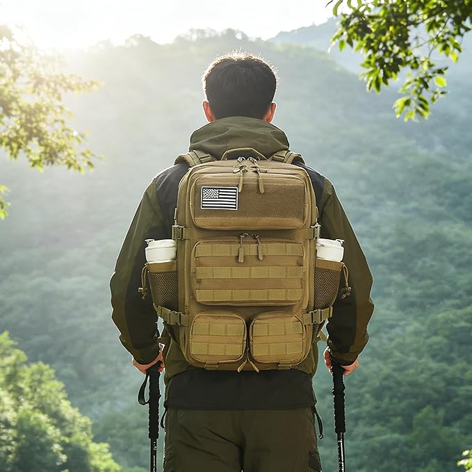 55L Tactical Backpack Heavy Duty Military Rucksack Molle Backpack 3 Day Assault Pack for Work Outdoors