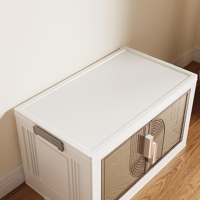 Stackable Storage Bins Lids Only for 22x12.4 Inch Medium SizeModern White