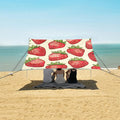 ALAZA Strawberry Seamless on Yellow Beach Tent Sun Shelter Portable Canopy Sunshade for Outdoor Camping Picnics Backyard Fun 10x9 ft