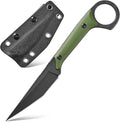 Gtkii GTK140 Fixed Blade Knife D2 Steel Blade G10 Handle EDC Tool Knife for Outdoor Camping Hiking Hunting (Army Green)