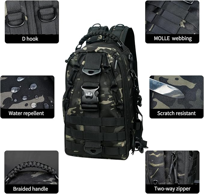 Tactical Backpack Outdoor Hunting Duffel Bag Large Capacity Waterproof Lightweight Hiking Bag Traveling