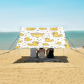 ALAZA Yellow Duck Beach Tent Sun Shelter UPF50+ Protection Beach Shade Canopy w/ 4 Sandbags for Outdoor Camping Fishing Backyard Fun Picnic 10x9 ft