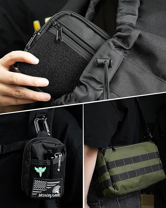 VIPERADE CHW3 Tactical Molle Bag with 3 Detachable Pouch EDC Pouch Organizer for Men 4 in 1 Sling Shoulder Crossbody Bag