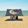 ALAZA Cute Astronaut Stars Beach Tent Sun Shelter UPF50+ Protection Beach Shade Canopy w/ 4 Sandbags for Outdoor Camping Fishing Backyard Fun Picnic 10x9 ft