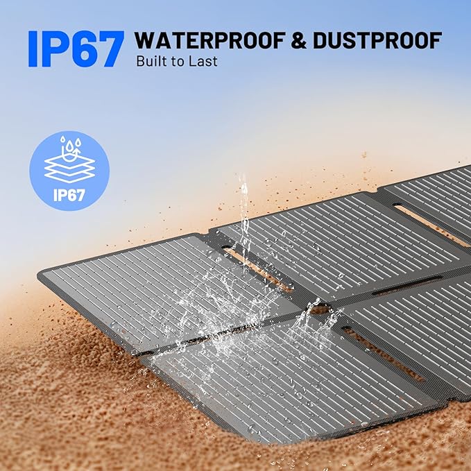 SOLUPUP 100W Portable Solar Panels-24% High Efficiency-Compact 8-fold Design MC-4 Output for Power Station Generator Power Banks RV &amp Emergency IP67 Waterproof for Camping RV Travel Outdoor Activi