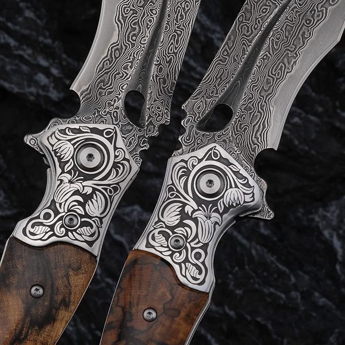 Handmade Japanese VG10 Damascus Steel Folding Knife Wild survival pocket knife Maple Liner Lock Handle EDC Pocket Knives for Men Outdoors Camping Fishing