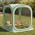 Werph 6x6 Pop Up Screen Tent Mosquito Net Gazebo UV Resistant Roof Waterproof Screen Canopy Quick Setup Outdoor Shelter for Backyard Patio Garden Picnic Camping and Events Green
