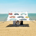 ALAZA Funny Cartoon Car Beach Tent Sun Shelter Portable Canopy Sunshade for Outdoor Camping Picnics Backyard Fun 10x9 ft