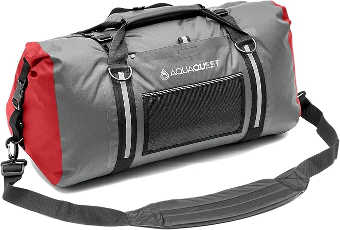 AquaQuest White Water Duffel - 100% Waterproof Heavy Duty Versatile Comfortable - Durable Protective Dry Bag for Travel Sport Motorcycle Boat Fishing - 50 75 or 100 L