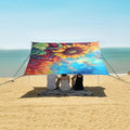 ALAZA Surreal Beautiful Vibrant Sunflower Oil Painting Beach Tent Sun Shelter UPF50+ Protection Beach Shade Canopy w/ 4 Sandbags for Outdoor Camping Fishing Backyard Fun Picnic 10x9 ft