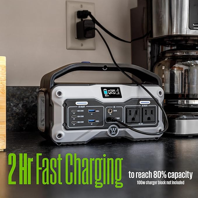 Westinghouse iGen400s 400 Watt 183Wh Portable Power Station and Solar Generator with LED and DC Outlet for Camping Home Travel Indoor/Outdoor Use (Solar Panel Not Included)