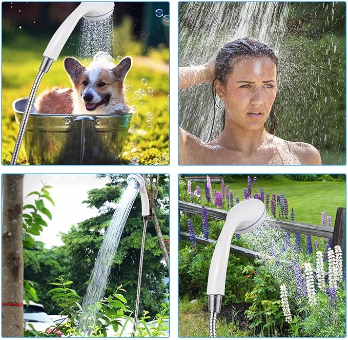 2023 Portable Camping Shower USB Rechargeable Outdoor Shower Pump Electric Camp Shower On-The-Go Bathing Solution for Pets Beach Garden
