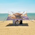 ALAZA Lavender Highland Cattle Beach Tent Sun Shelter Portable Canopy Sunshade for Outdoor Camping Picnics Backyard Fun 10x9 ft