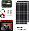 ECI Power 200W 12V Solar Power Kit | 12V 50Ah LiFePO4 Lithium Batteries | 200W Mono Rigid Solar Panels 20A MPPT Solar Charge Controller | RV Trailer Camper Marine Off Grid Solar Projects