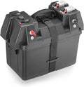Smart Battery Box 12V Marine Case w/ 50AMP Connectors Power Center Station Fits 24/27/31 Size Batteries Multi Ports &amp Circuit Breaker for Trolling Motor RV(Battery Not Included)